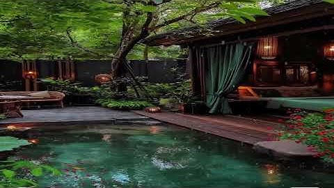 Healing rain sounds in hitting clay jars with distant thunder. Great for relaxing and deep sleep.