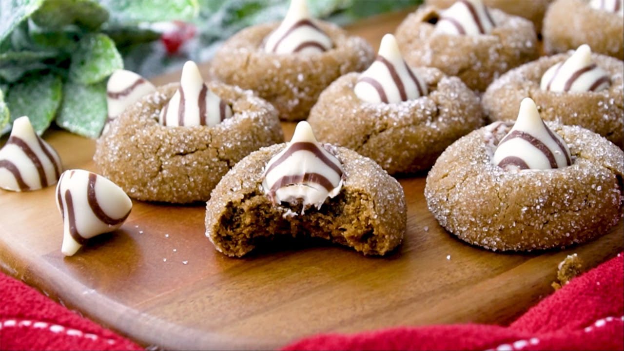 Gingerbread Kiss Cookies | Kitchen Fun With My 3 Sons - YouTube