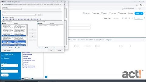 Act! CRM Classic Training Video: Creating Static Groups