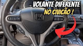 Volante Europeu Instalado no Civic 2008! Funcionando 100% + Dica de Instalação em Qualquer Versão!