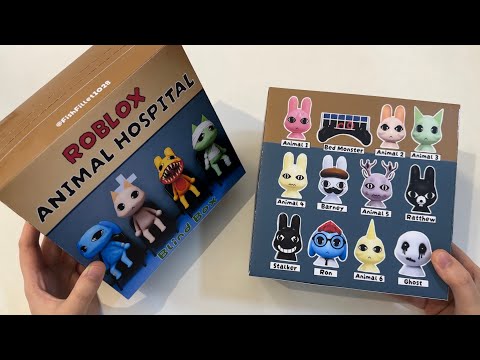 [👻paper diy👻] ANIMAL HOSPITAL ROBLOX BLIND BOX unboxing! | asmr