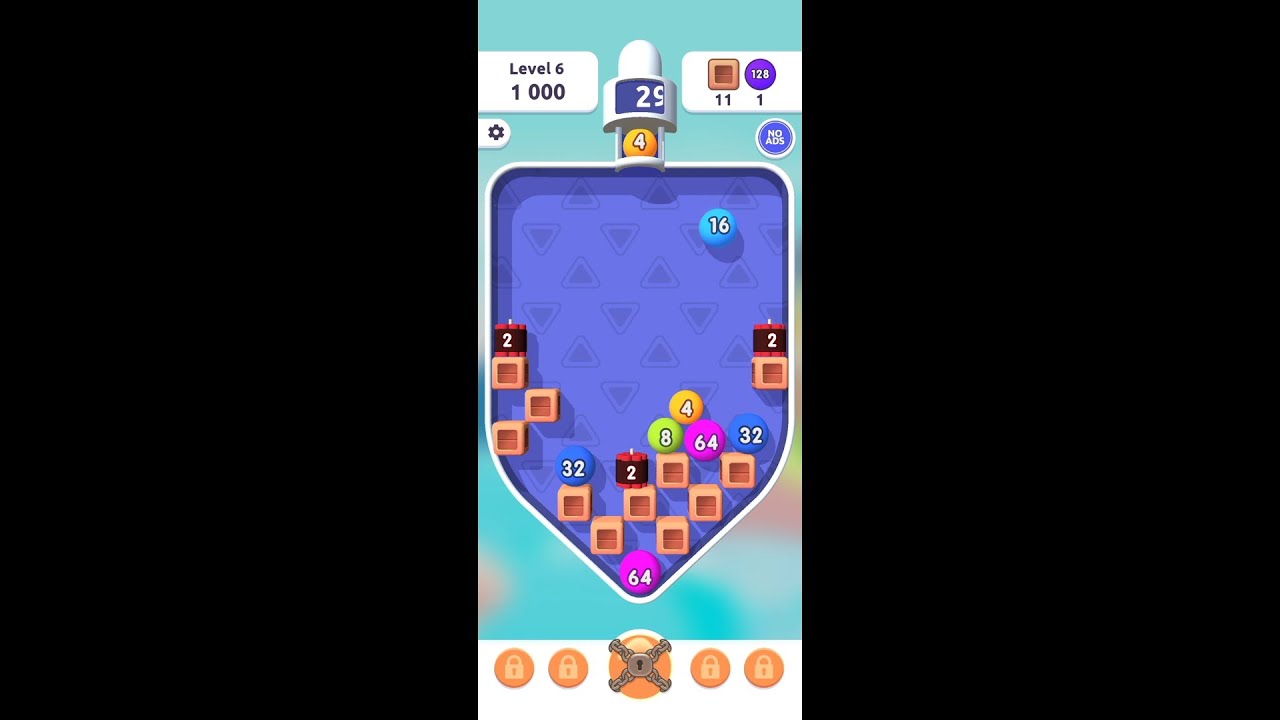 Bubble Buster 2048 (by VOODOO) - free offline puzzle game for Android and iOS - gameplay.