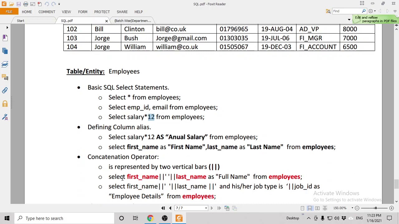 SQL Lecture 2 - YouTube