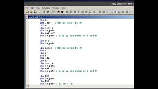 6502 Assembly Program to Simplify Fractions.