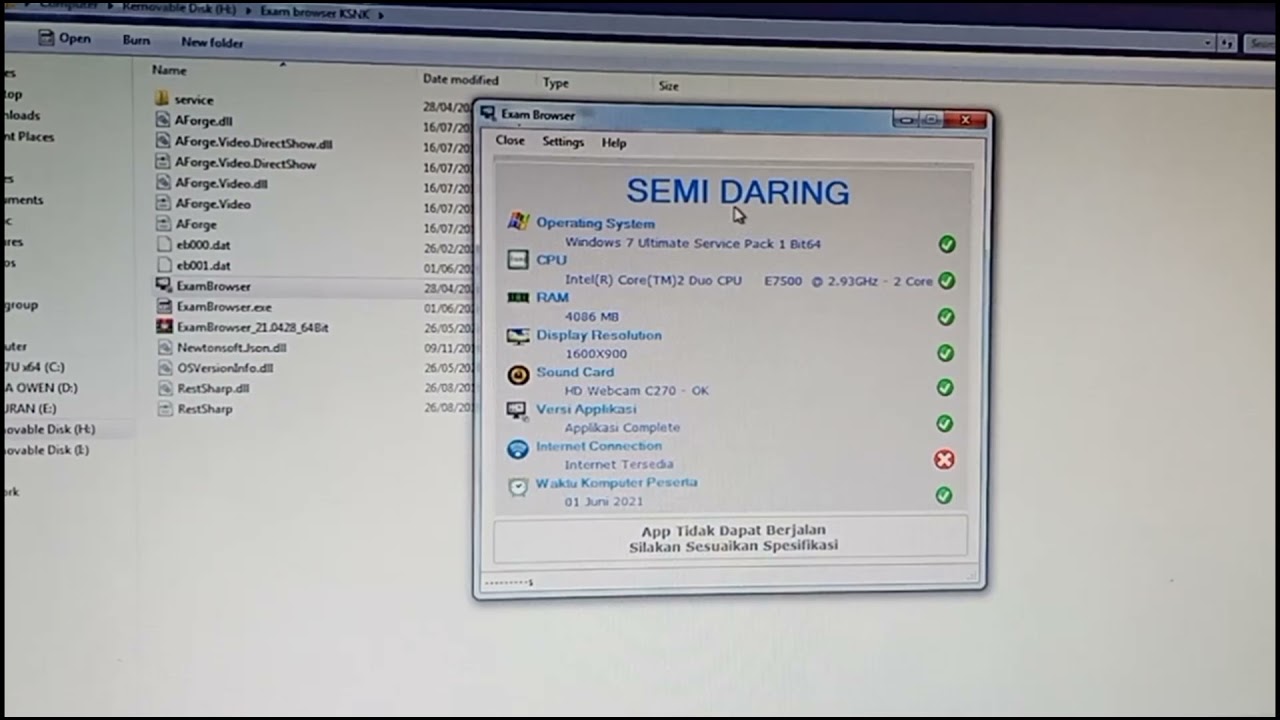 Cara Setting Exam Browser Client-Pelaksanaan KSNK / PUSMENJAR