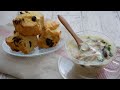 味も薫りも良き♪ラムレーズンスコーンとエリンギのクリームスープ | Rum raisin Scones & king oyster mushroom Soup