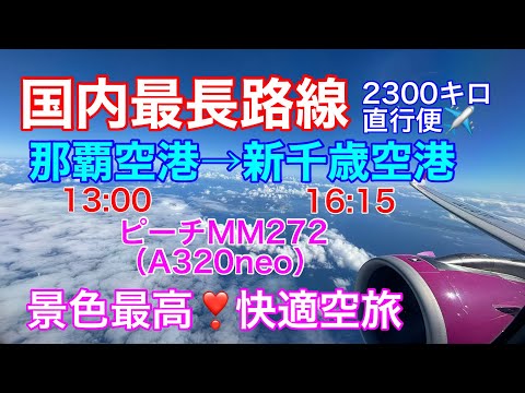 日本国内最長『那覇空港→新千歳空港』に搭乗！ピーチ直行便で国内旅行 