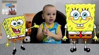 Спанч боб плавает в воде Распаковка игрушки Spongebob floats in water Unboxing toys