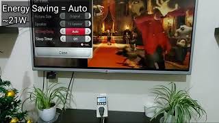 LG 39 Inch Smart TV Power Consumption Test (5 Energy Saving Modes)