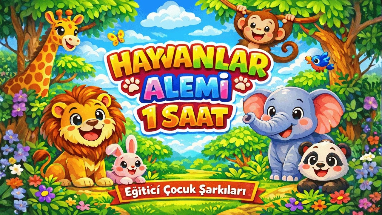 1 Saatlik Kesintisiz Hayvanlar Alemi Şarkısı | Eğitici Çocuk Şarkıları | Hayvanları Öğreniyoruz
