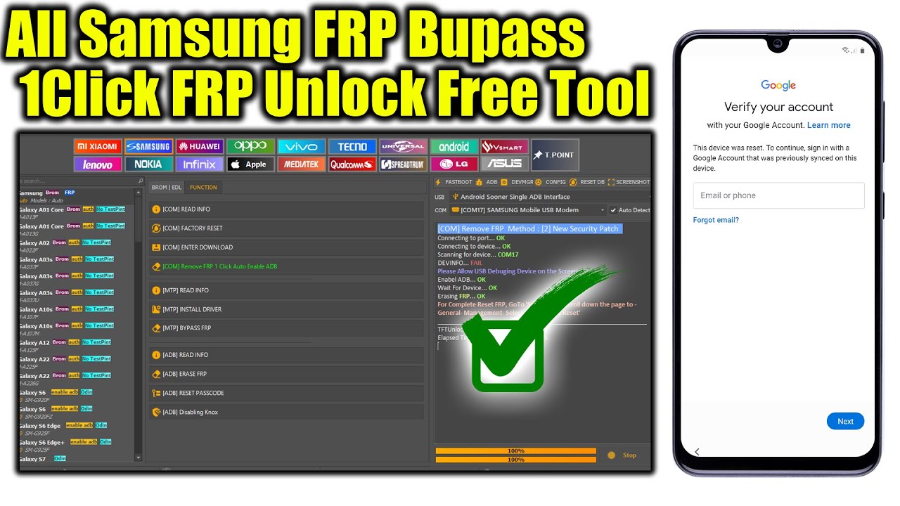 Samsung FRP REMOVAL by app 