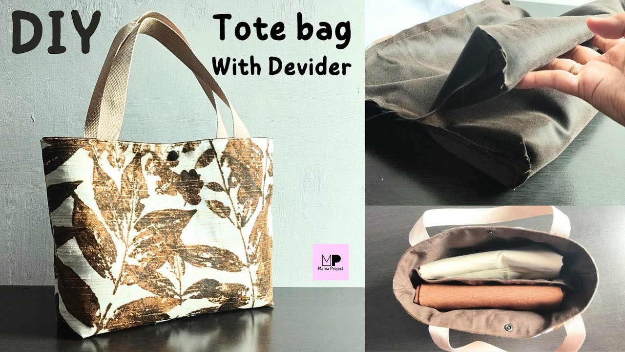 Tote Bag With Devider Tutorial | DIY Tote Bag With Devider - YouTube