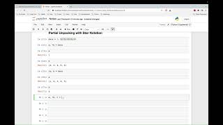 41 Partial Unpacking with Star Notation