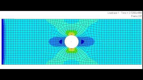 Composite plate with open hole under uniaxial tension.