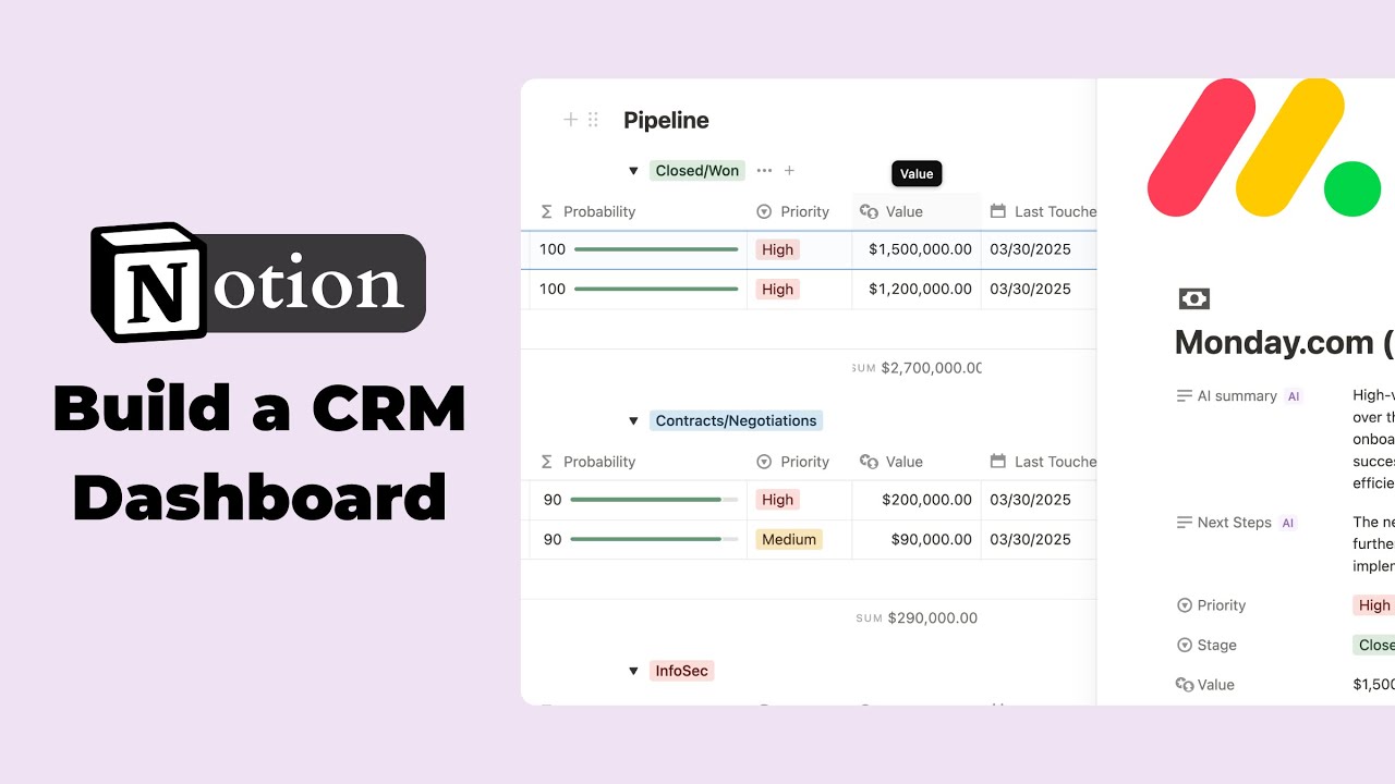 I Built the Best CRM Dashboard in Notion | Enterprise Sales Client Management System