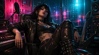 Cyber Goth Metal | Neon Rain &amp; Dark Industrial Atmosphere