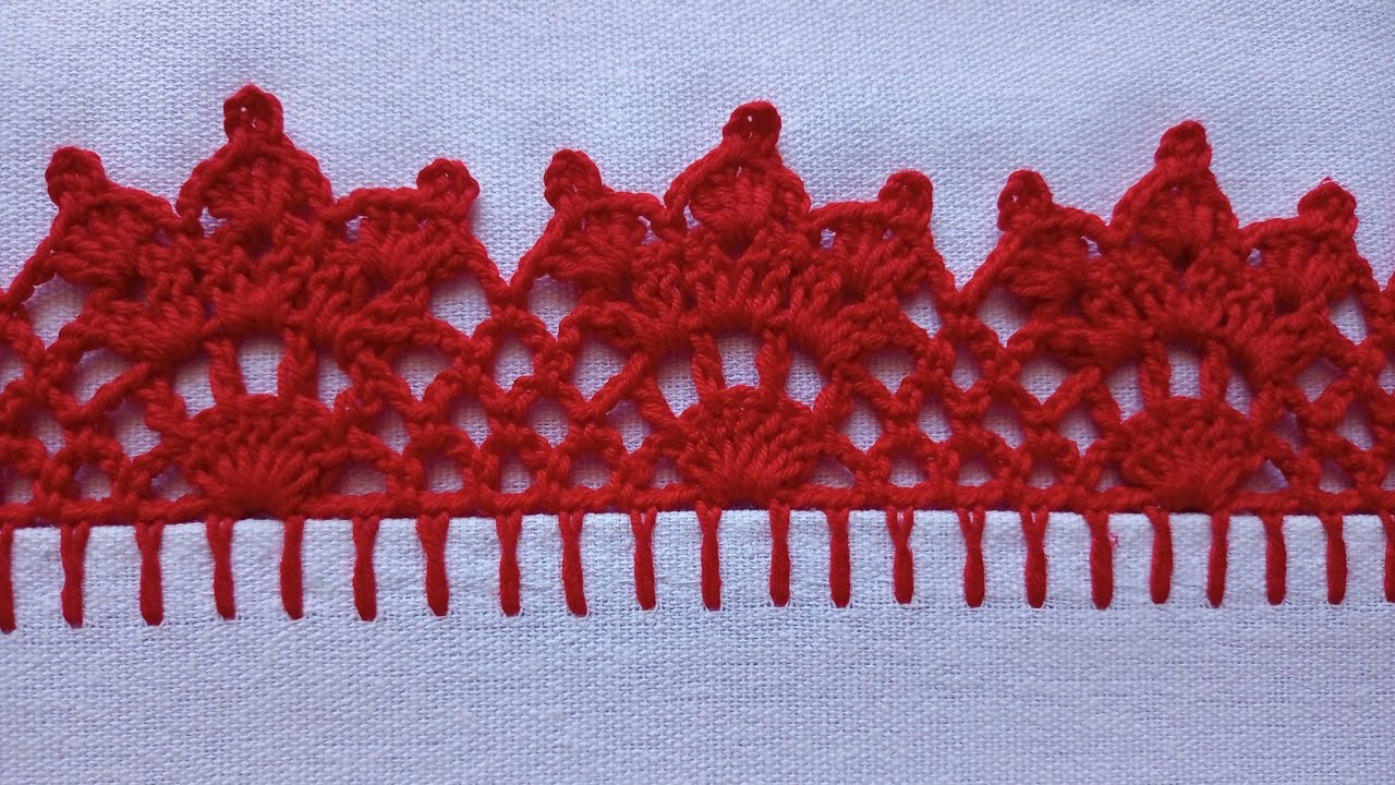  VÍDEO AULA ⏩ BICO DE CROCHÊ FÁCIL PARA PANO DE PRATO❣️