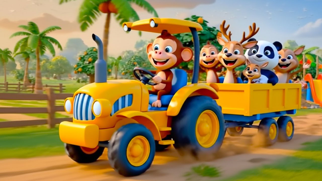 Monkey Cartoon Make body Strong to Save Friend-Funny Cartoon