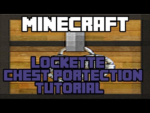 Minecraft - Lockette plugin tutorial : How to protect your chests + blocks! Lonks!