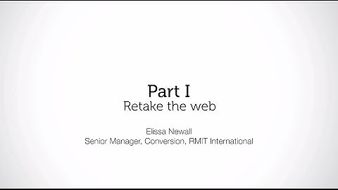 Creative Communities: Transforming the Web, Part I | RMIT University