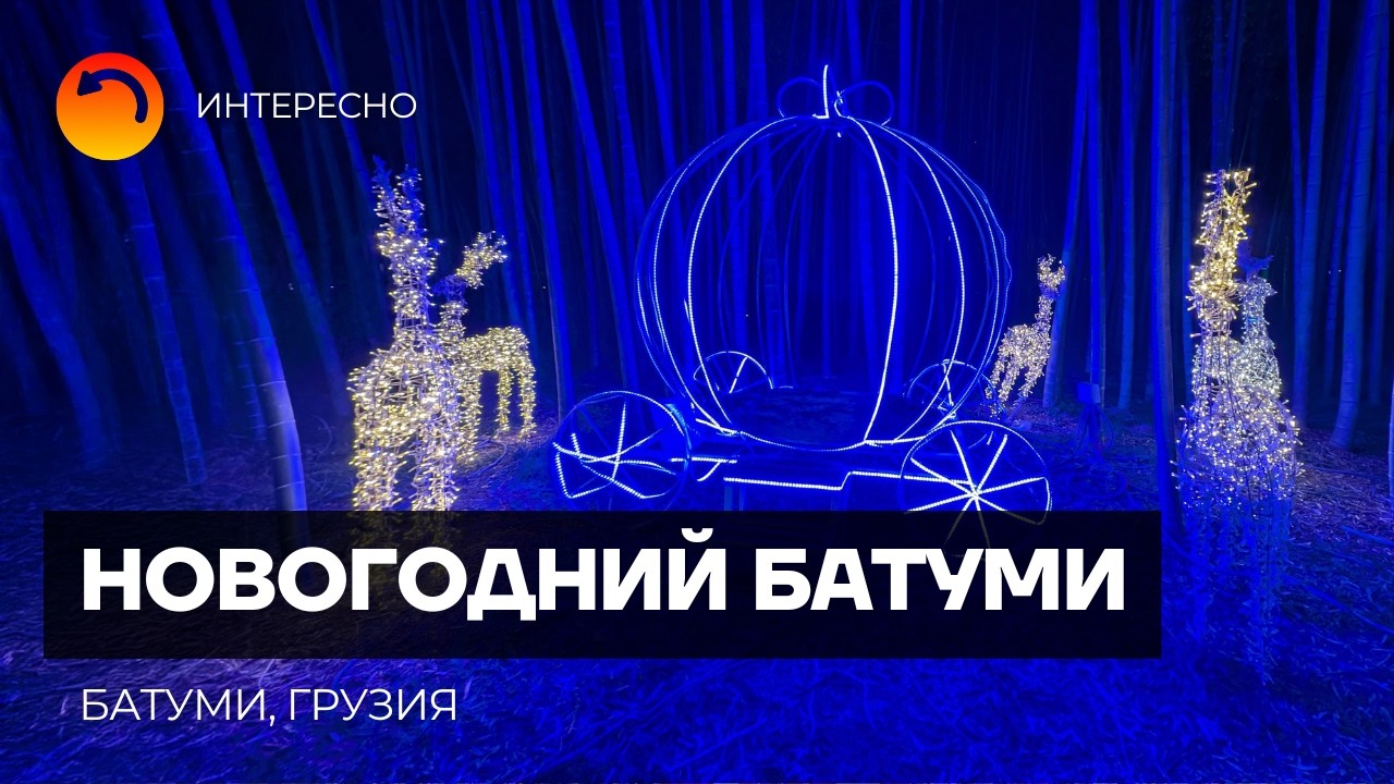 Новогодний Батуми 2025: прогулка от главной елки до морского побережья!