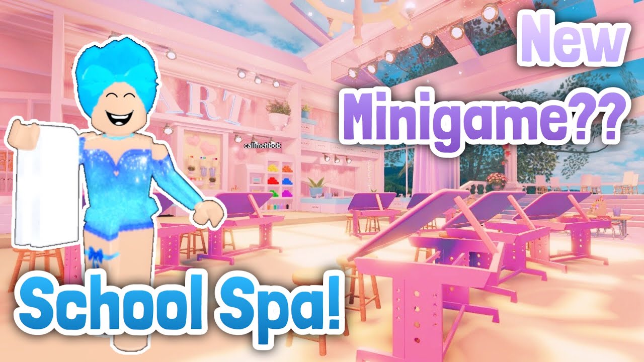 New Minigame School Spa And Finished Art Realm Royale High Leaks Youtube - new royale high spa section new update roblox