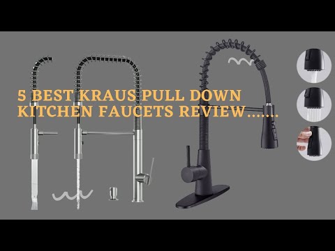 Бронзовый кухонный смеситель с вытяжной двухрежимной лейкой Kraus ALLYN KPF-4102SFACB, видео 1