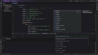 C++ Lecture 44: Simple Calculator Using Do While Loop and Switch Case