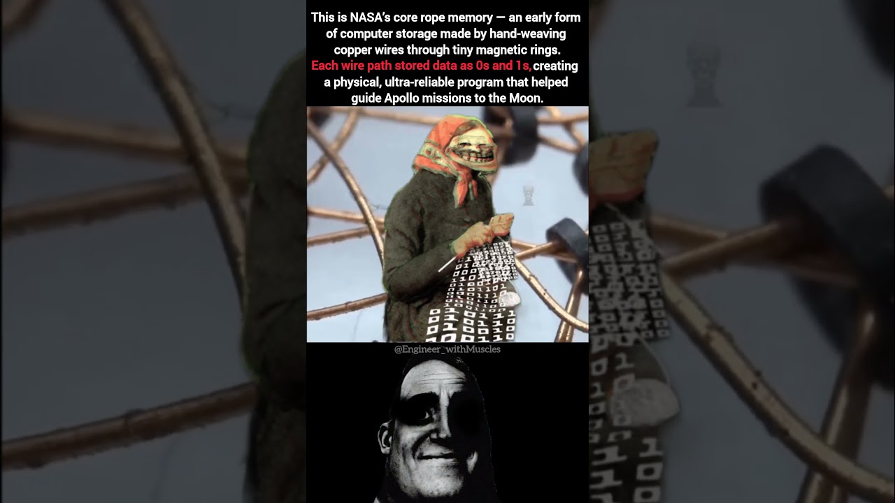 NASA’s Computer Memory Was Literally Hand-Woven 😳🚀 