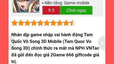 TAM QUỐC VÔ SONG 3D MOBILE Ful giftcode cho tân thủ