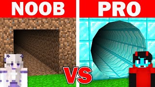NOOB vs PRO: SAFEST SECURITY TUNNEL BUILD CHALLENGE | Minecraft screenshot 5