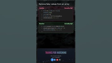 Remove Falsy Values in JavaScript | Junior vs Senior (Loop vs Filter)