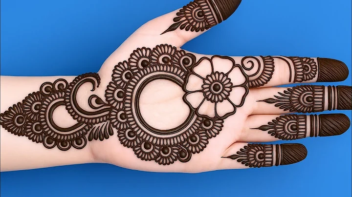 Beautiful Quick Henna Design For Back Hand | Easy And Simple Mehndi Design Tutorial #thouseenshenna