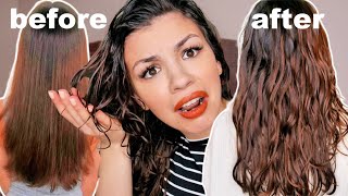 I Tried The CURLY GIRL METHOD On Straight Hair