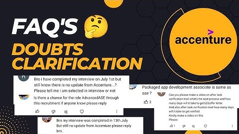 Accenture Doubts Clarification | No mail, Slots, Tasks, Selection or Rejection, Joining | FAQ
