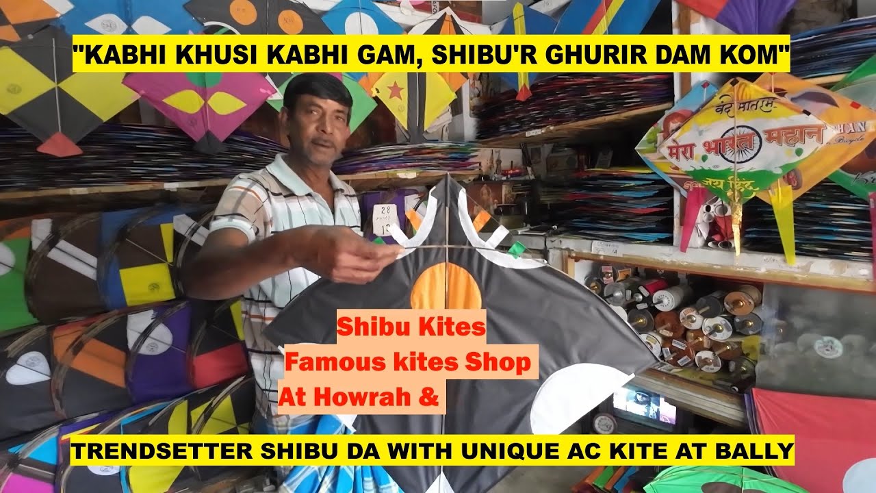 AC kite? Trendsetter Kite Maker Shibu Da |  Bally Kite Market | Kolkata 2024 🪁 #patangbazi #kite