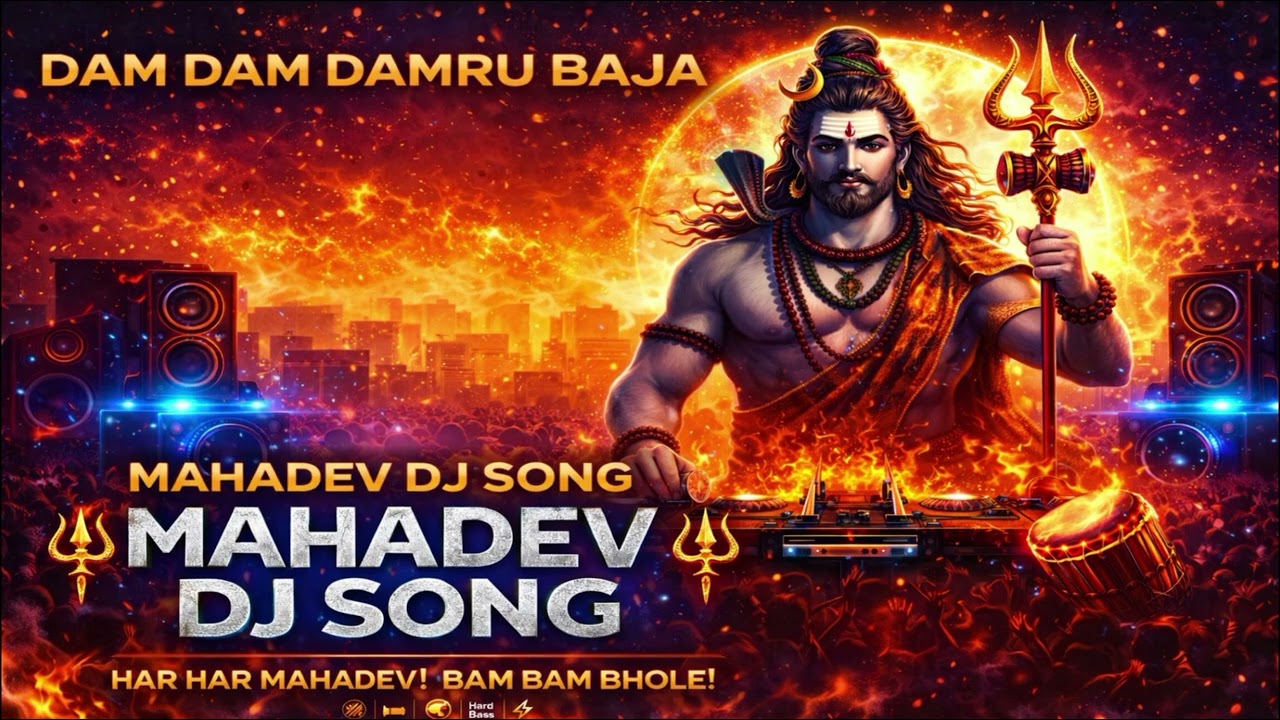 Dam Dam Damru Baja 🔱 Mahadev DJ Song | Hard Bass | Har Har Mahadev