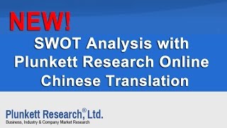 SWOT Analysis - Chinese Translation - 运用普朗科特在线数据库系统(Plunkett Research Online)进行SWOT分析