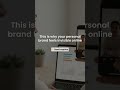 This is why your personal brand feels invisible online