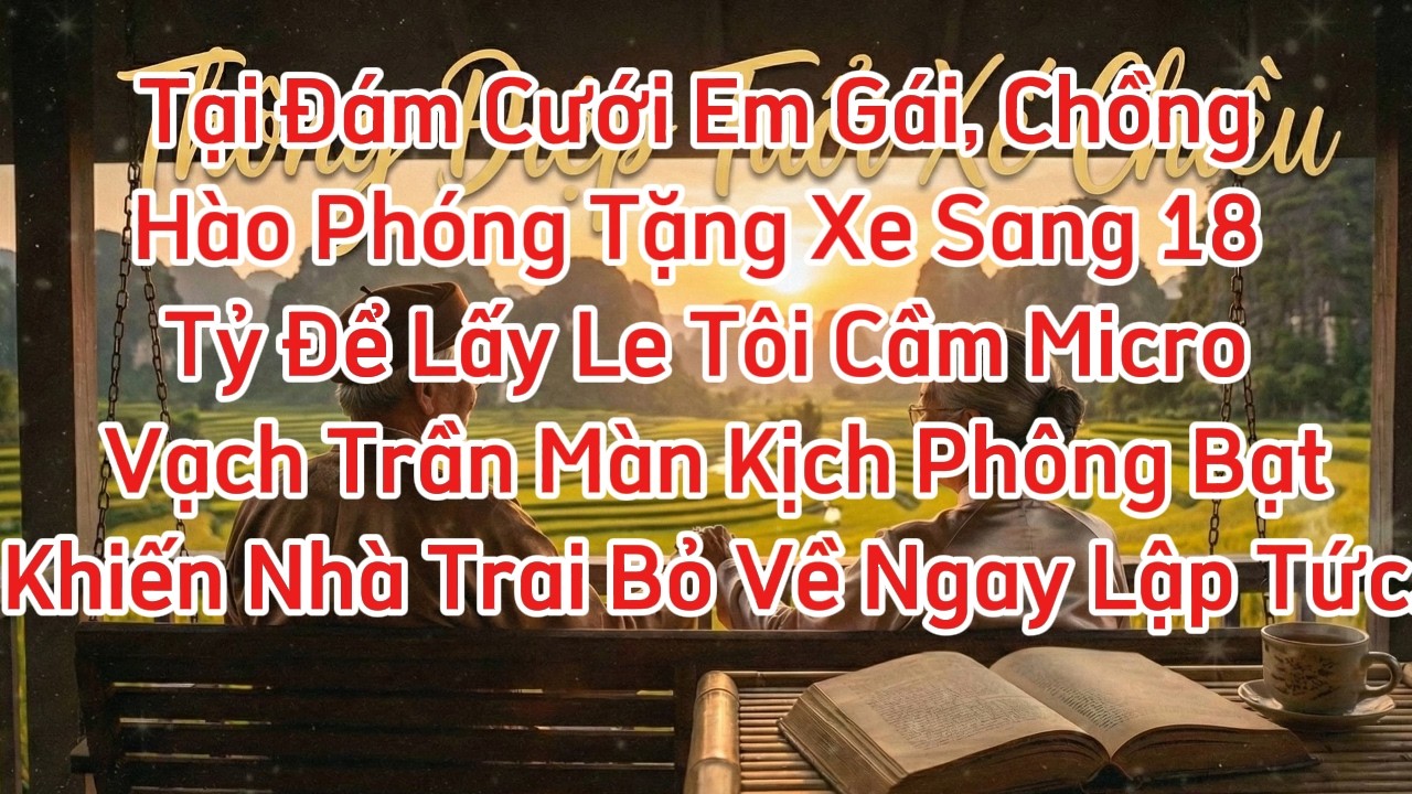TẠI ĐÁM CƯỚI EM GÁI CHỒNG HÀO PHÓNG TẶNG XE SANG 18 TỶ ĐỂ LẤY LỆ TÔI CẦM MICRO VẠCH TRẦN MÀN KỊCH