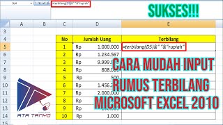 Rumus terbilang microsoft excel 2010 ...