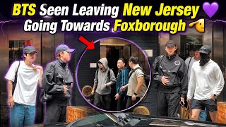 Bts Seen Leaving New Jersey Going Towards Foxborough Bts Concert In Foxborough D-1
