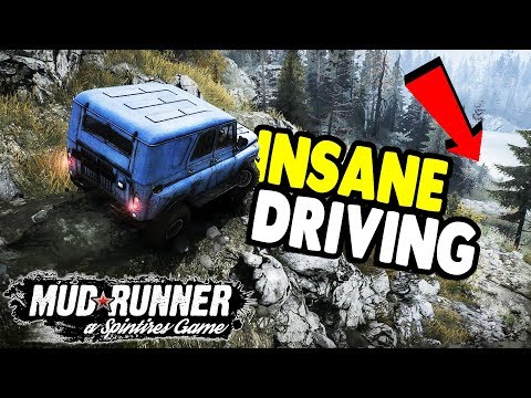 DANGEROUS MOUNTAIN DRIVING | SpinTires: Mudrunner Gameplay
