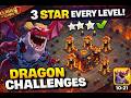 Easily 3 Star Dragon Escape Challenges 1-4 (Clash of Clans) tamil