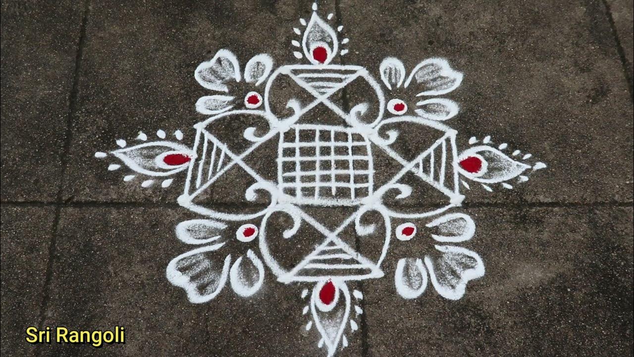 2 min Rangoli Designs 4 dots Small MugguluChinna Muggulu ...