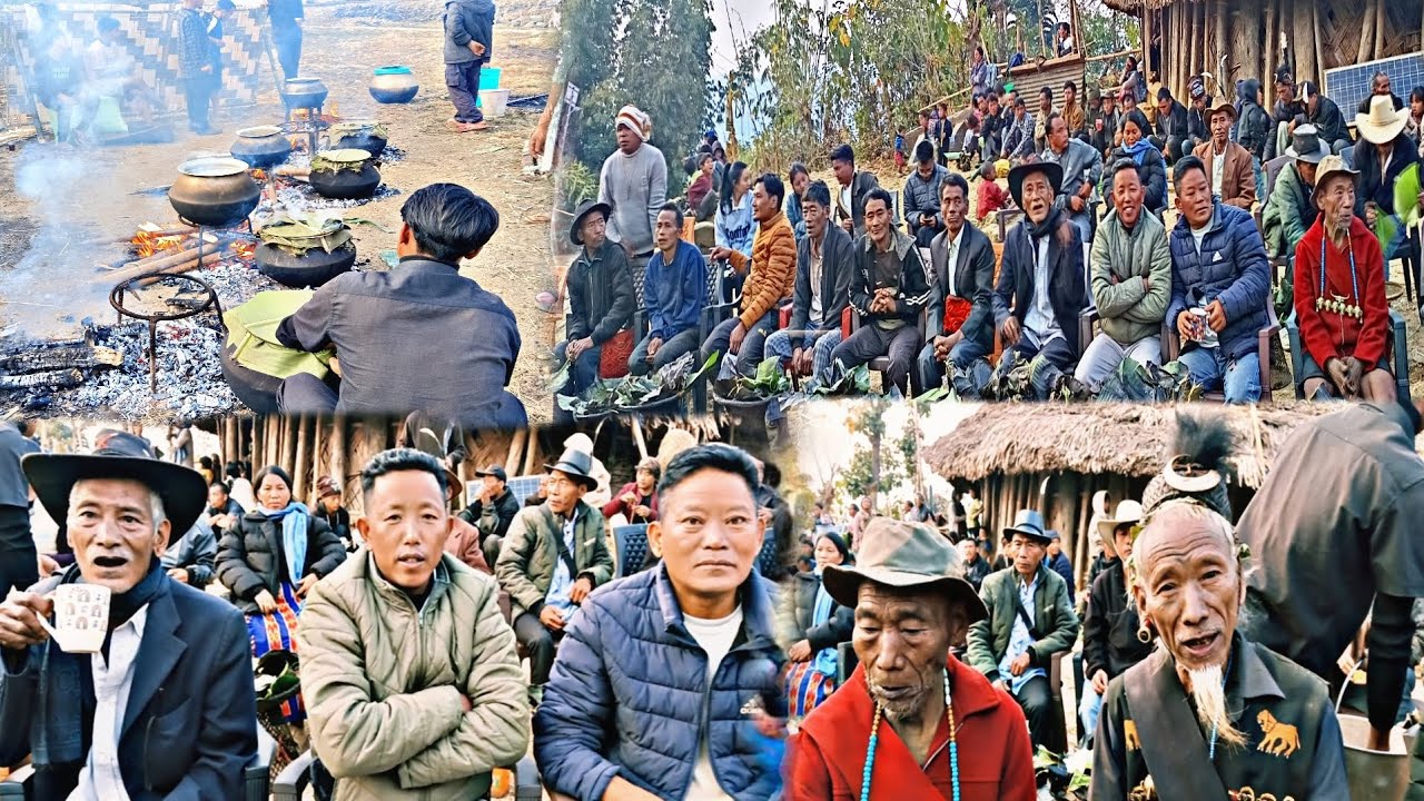 Panchuh pangpo (community feast after completion of House construction of Jagan Gangsapa)