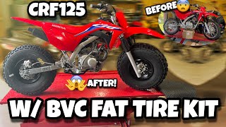 CRF125 with BVC Fat Tire Conversion Kit