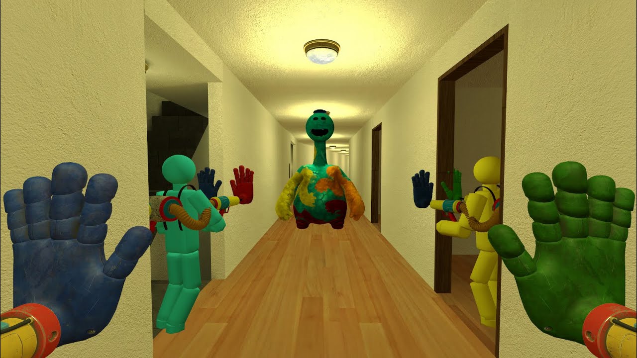 NEW MONSTER! Doey The Doughman Chase 100 Players in Liminal Hotel in Garry's Mod Gmod
