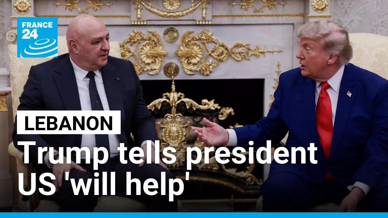 As he hosts the Lebanese president, Trump says the US 'will help' the country • FRANCE 24 English