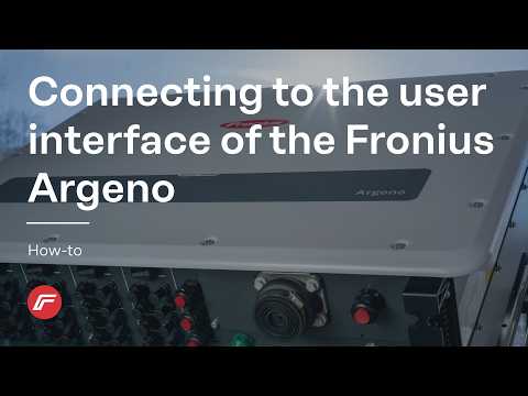 How-To | Connecting to the user interface of the Fronius Argeno